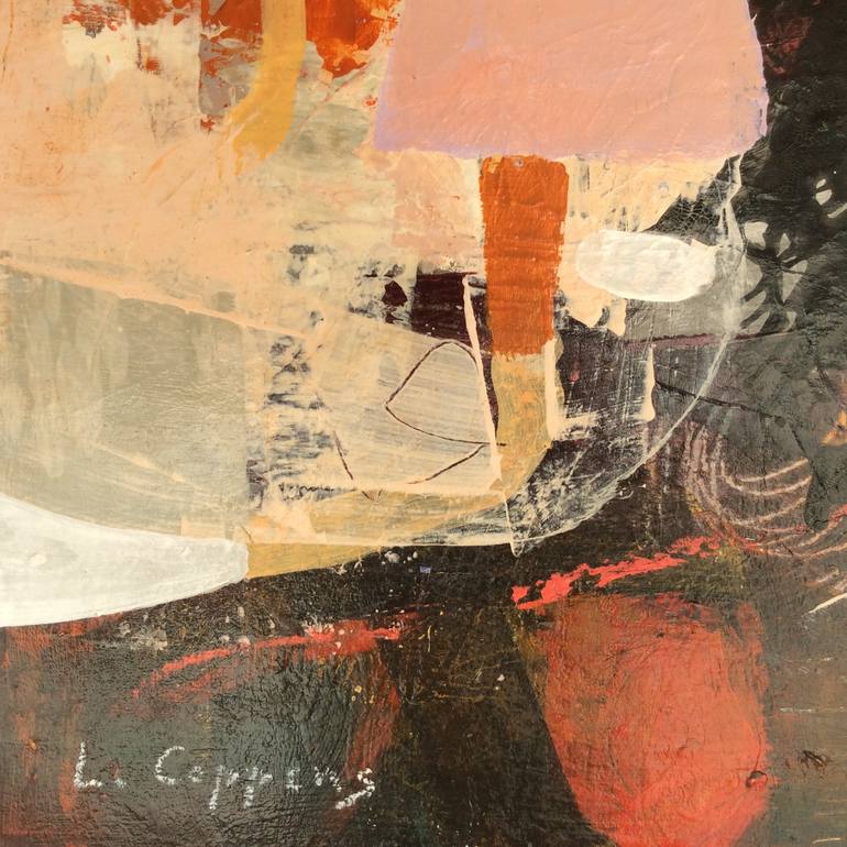 Original Abstract Architecture Painting by Linda Coppens