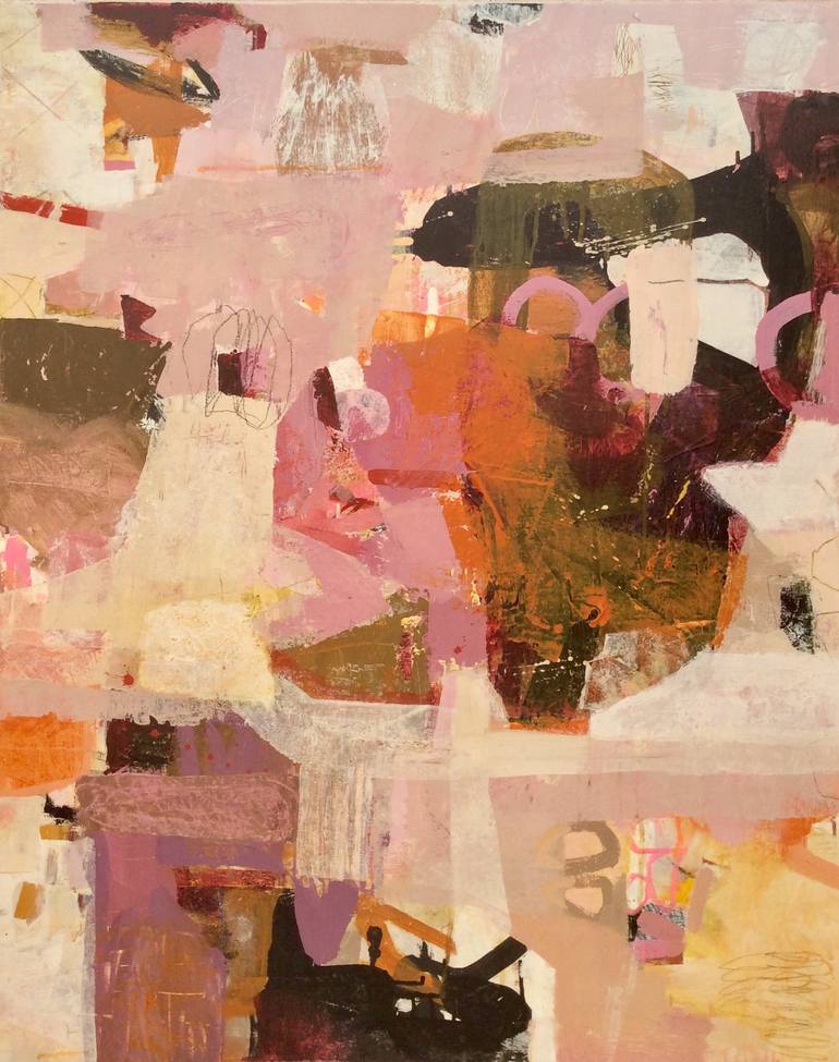 Original Abstract Expressionism Abstract Painting by Linda Coppens