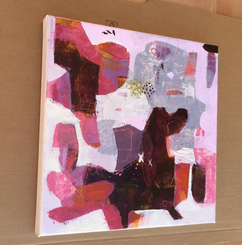 Original Modernism Abstract Painting by Linda Coppens