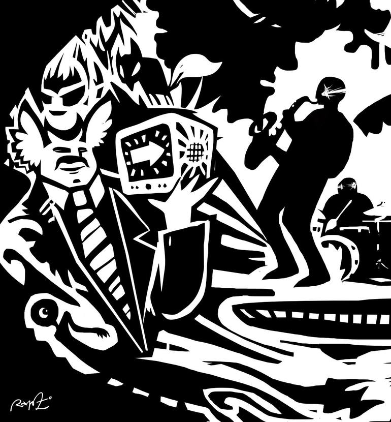 Original Abstract Music Drawing by Joao Rapozo