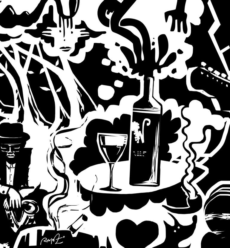 Original Abstract Music Drawing by Joao Rapozo