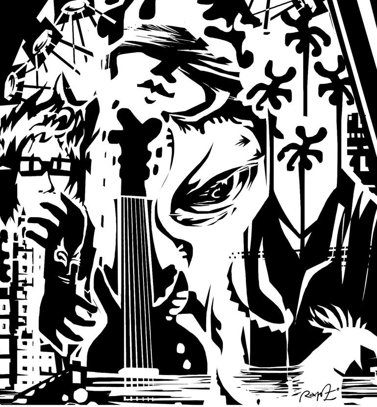 Original Abstract Music Drawing by Joao Rapozo