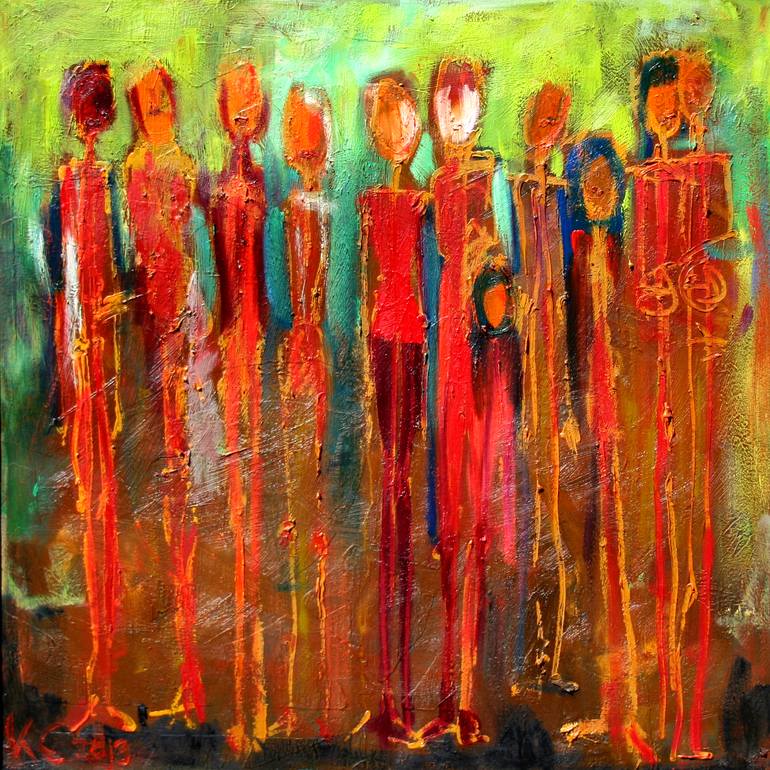 A mass comes Painting by Kamilla Czastka | Saatchi Art