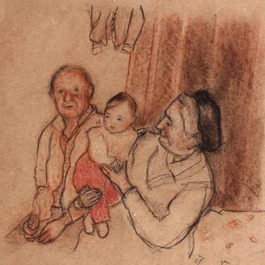 Print of Figurative Family Drawings by Verena Gründhammer