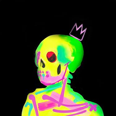 Yellow Basquiat skull thumb