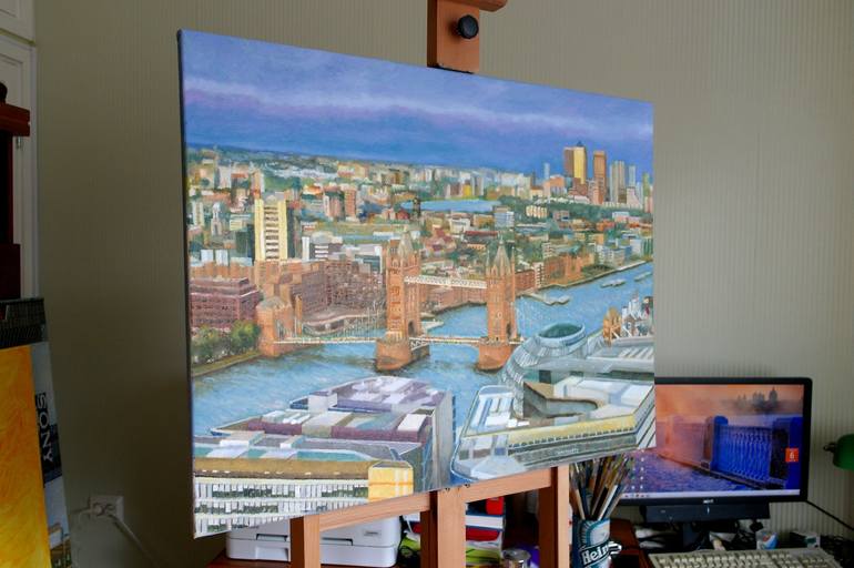 Original Impressionism Cities Painting by Juri Semjonov