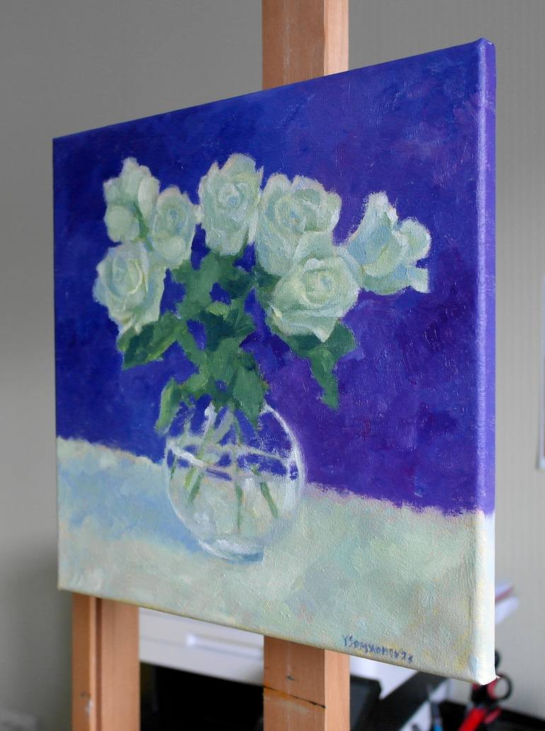 Original Impressionism Floral Painting by Juri Semjonov