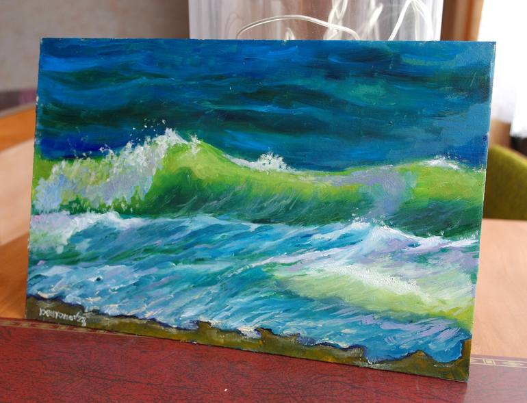 Original Art Deco Seascape Painting by Juri Semjonov