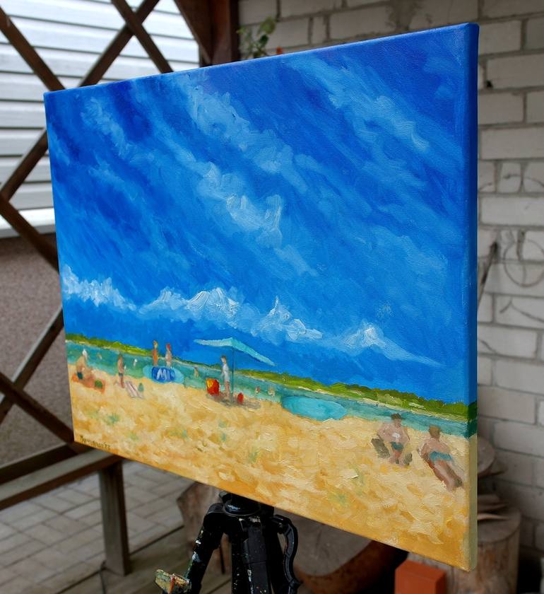 Original Beach Painting by Juri Semjonov