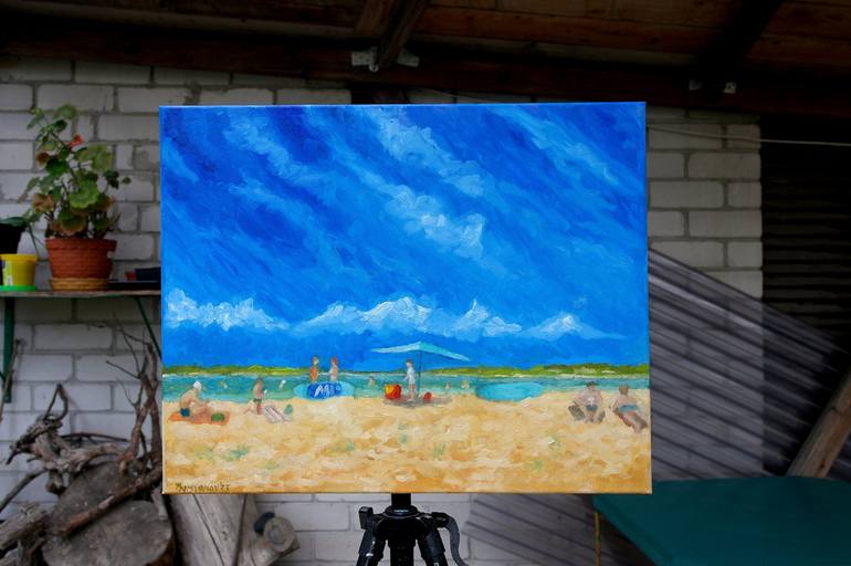 Original Beach Painting by Juri Semjonov