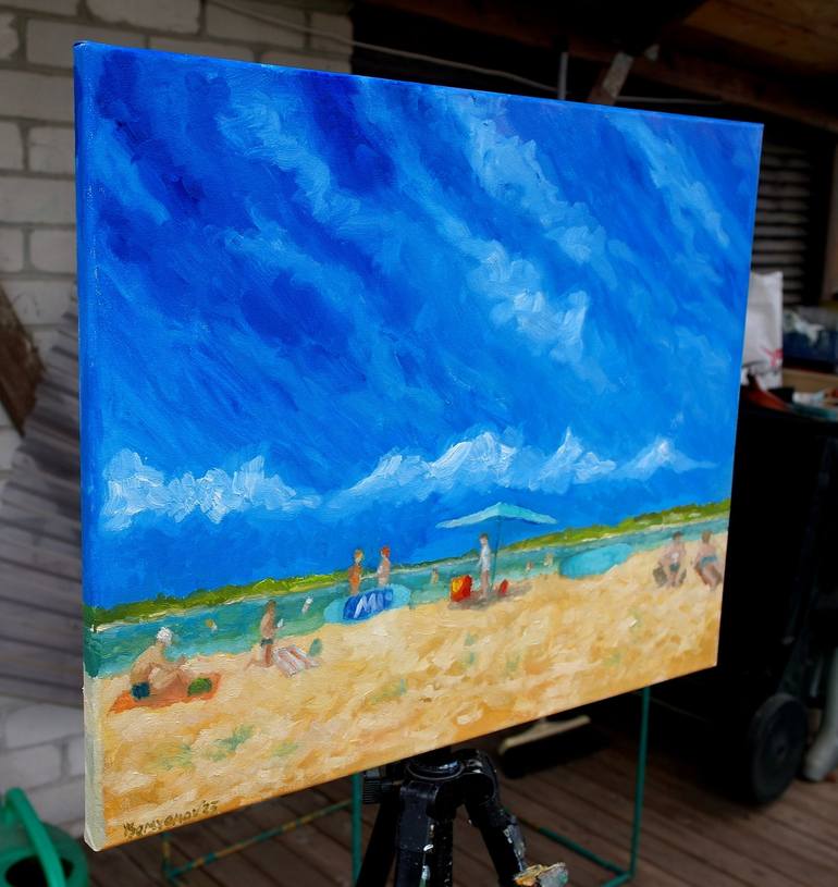 Original Beach Painting by Juri Semjonov