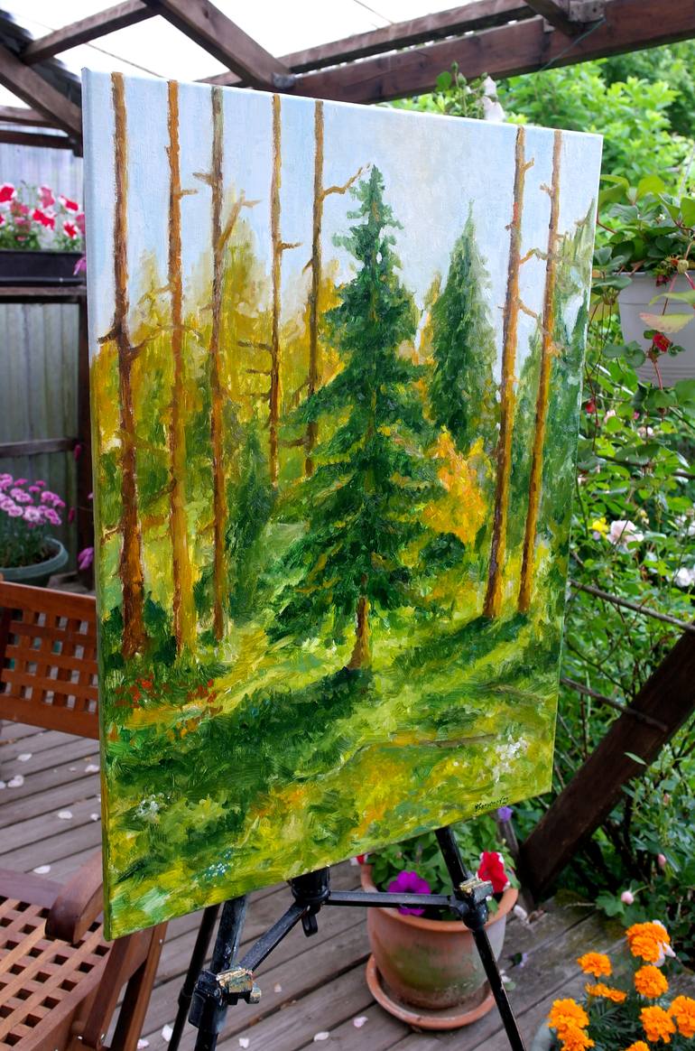 Original Abstract Landscape Painting by Juri Semjonov