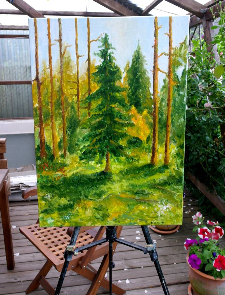 Original Abstract Landscape Painting by Juri Semjonov