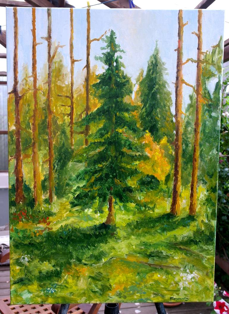 Original Abstract Landscape Painting by Juri Semjonov