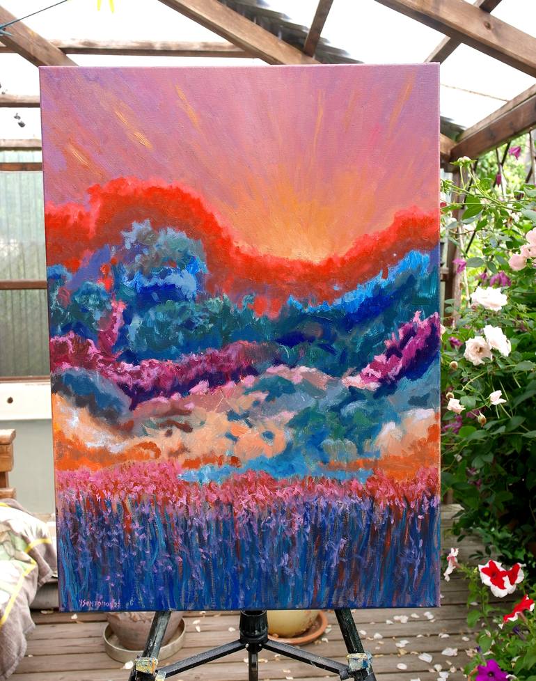 Original Abstract Landscape Painting by Juri Semjonov