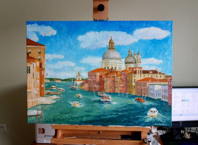 Original Contemporary Cities Painting by Juri Semjonov