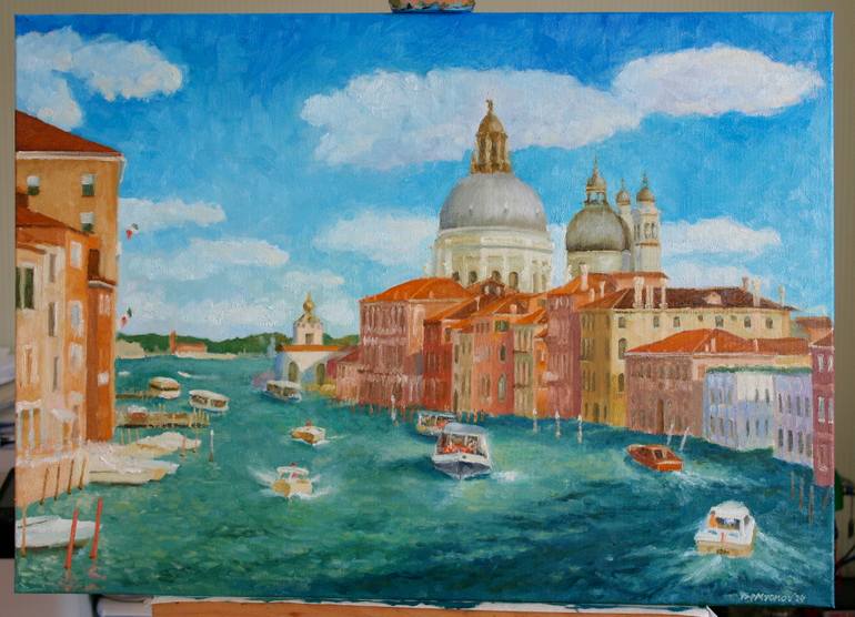 Original Contemporary Cities Painting by Juri Semjonov