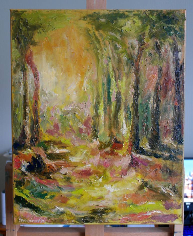 Original Abstract Expressionism Abstract Painting by Juri Semjonov
