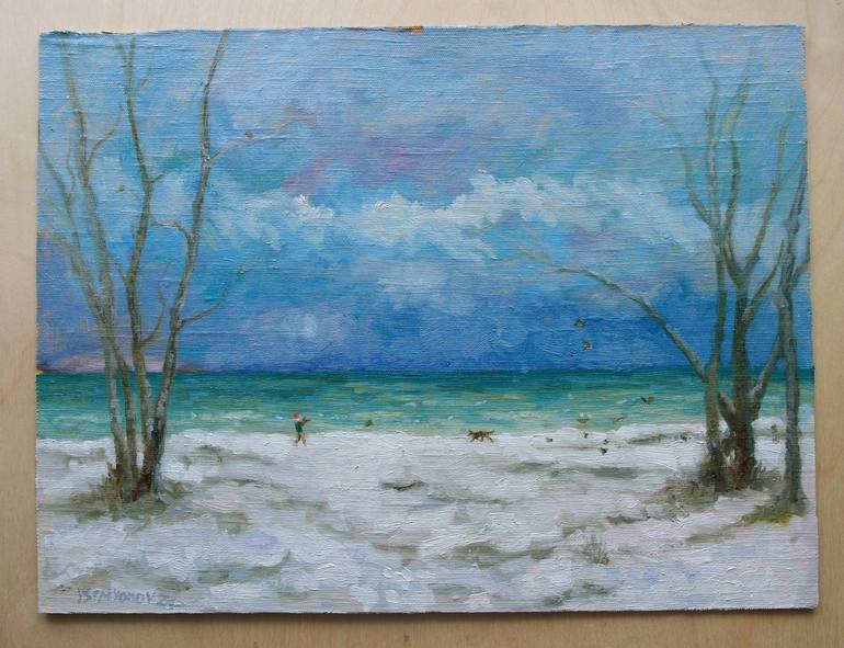 Original Beach Painting by Juri Semjonov