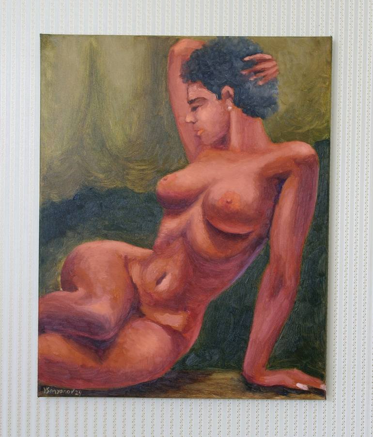 Original Figurative Nude Painting by Juri Semjonov
