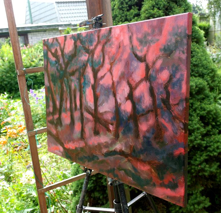 Original Abstract Expressionism Abstract Painting by Juri Semjonov