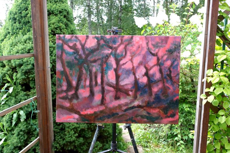 Original Abstract Expressionism Abstract Painting by Juri Semjonov