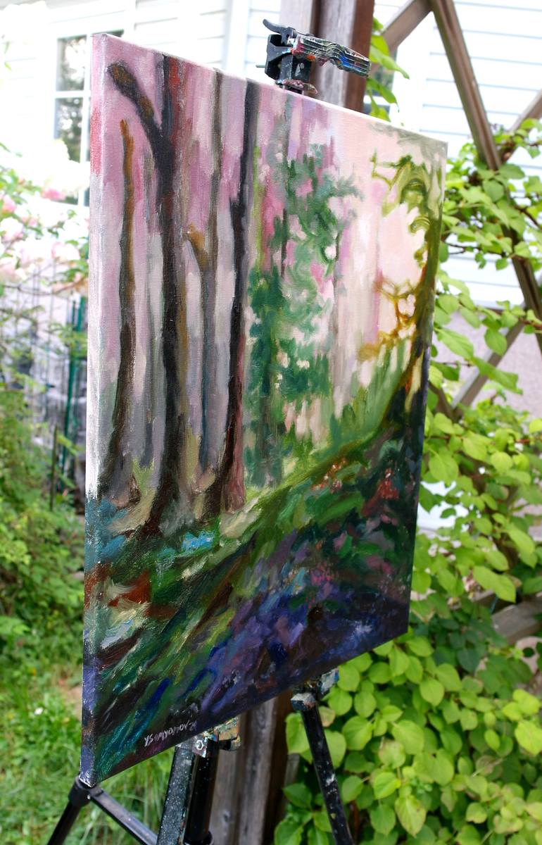 Original Abstract Expressionism Abstract Painting by Juri Semjonov