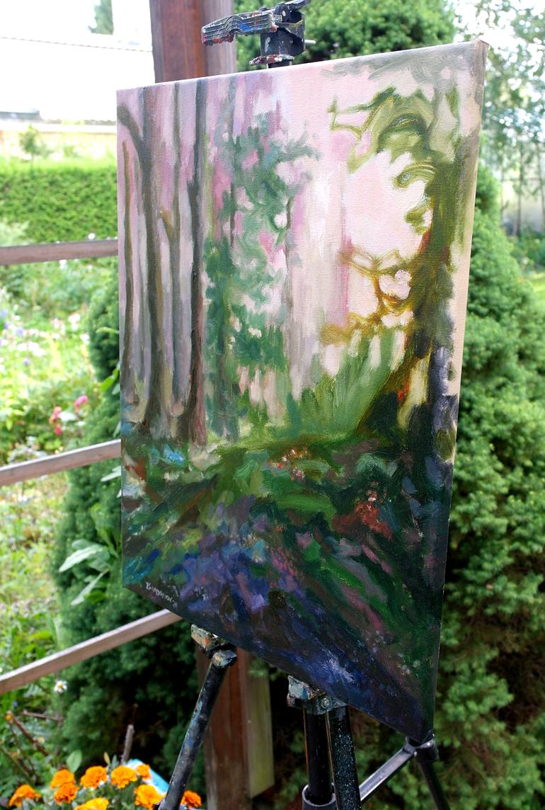 Original Abstract Expressionism Abstract Painting by Juri Semjonov