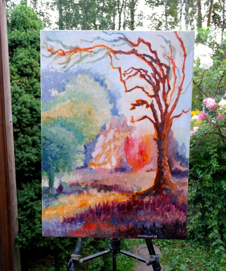 Original Abstract Expressionism Abstract Painting by Juri Semjonov