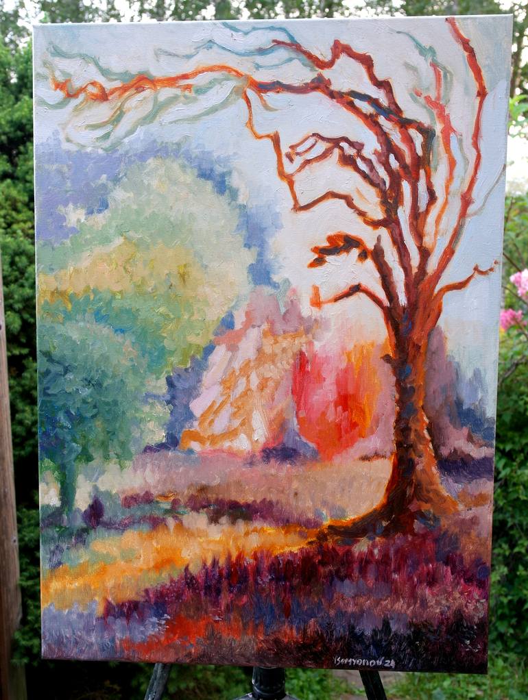 Original Abstract Expressionism Abstract Painting by Juri Semjonov