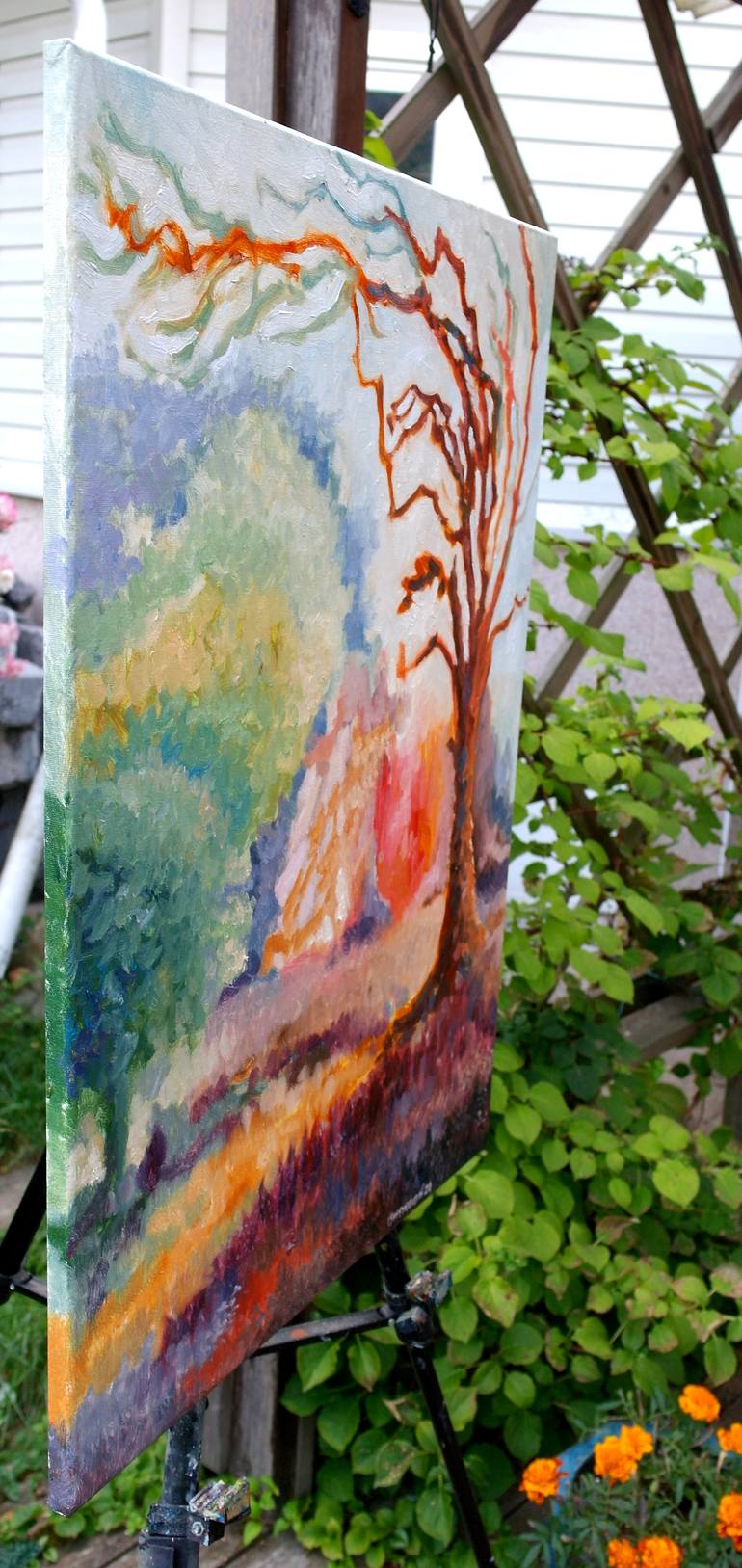 Original Abstract Expressionism Abstract Painting by Juri Semjonov