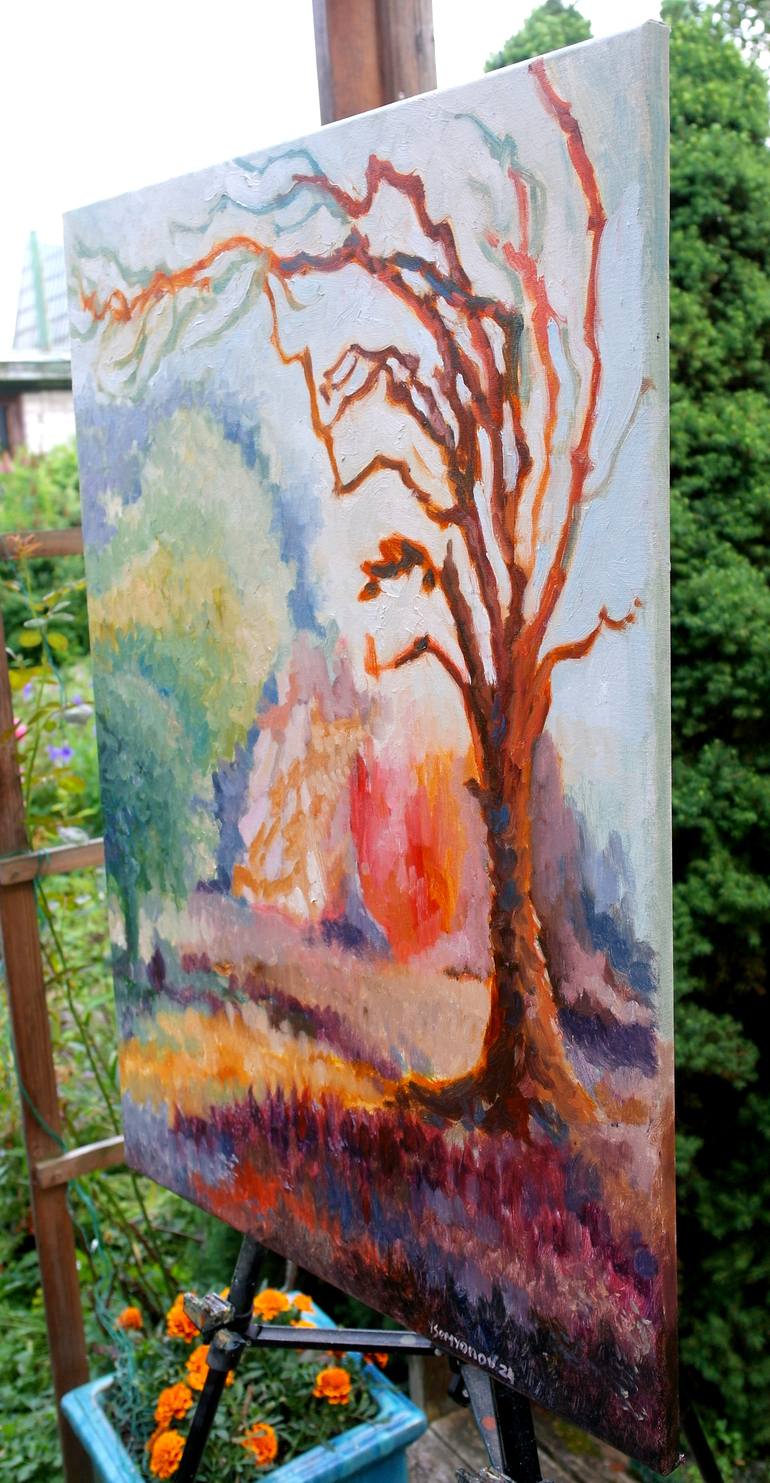 Original Abstract Expressionism Abstract Painting by Juri Semjonov