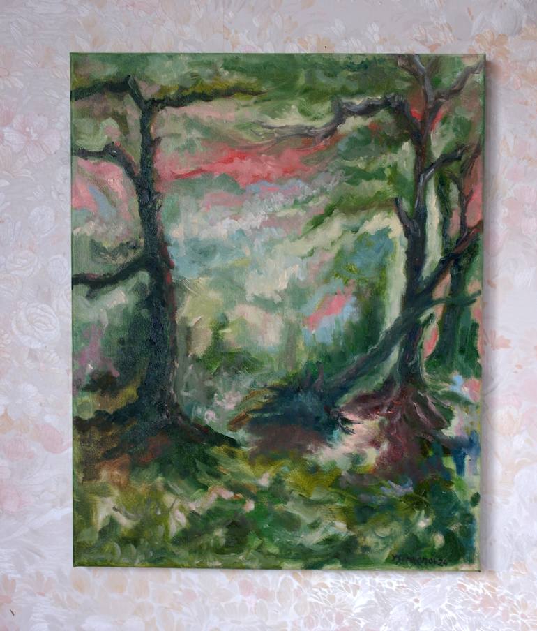 Original Abstract Expressionism Abstract Painting by Juri Semjonov