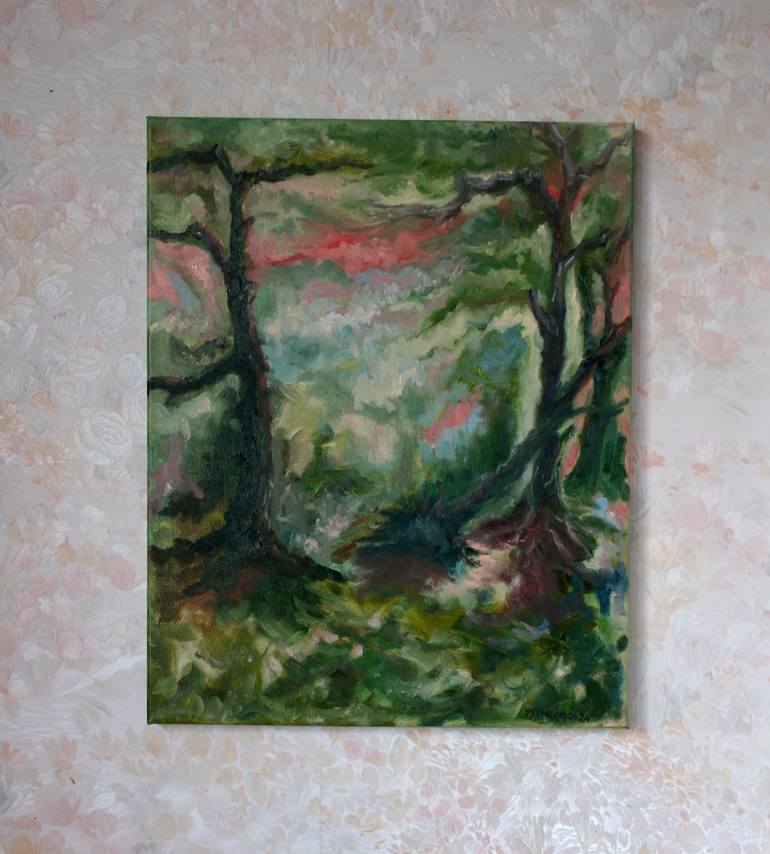 Original Abstract Expressionism Abstract Painting by Juri Semjonov