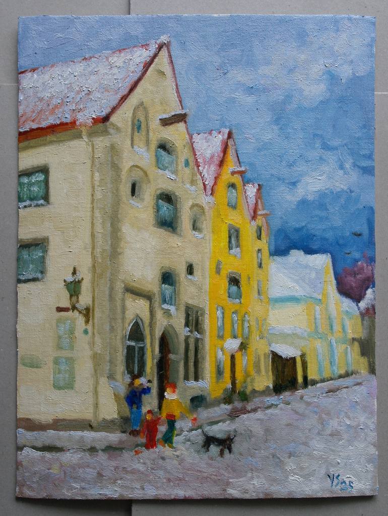 Original Contemporary Cities Painting by Juri Semjonov