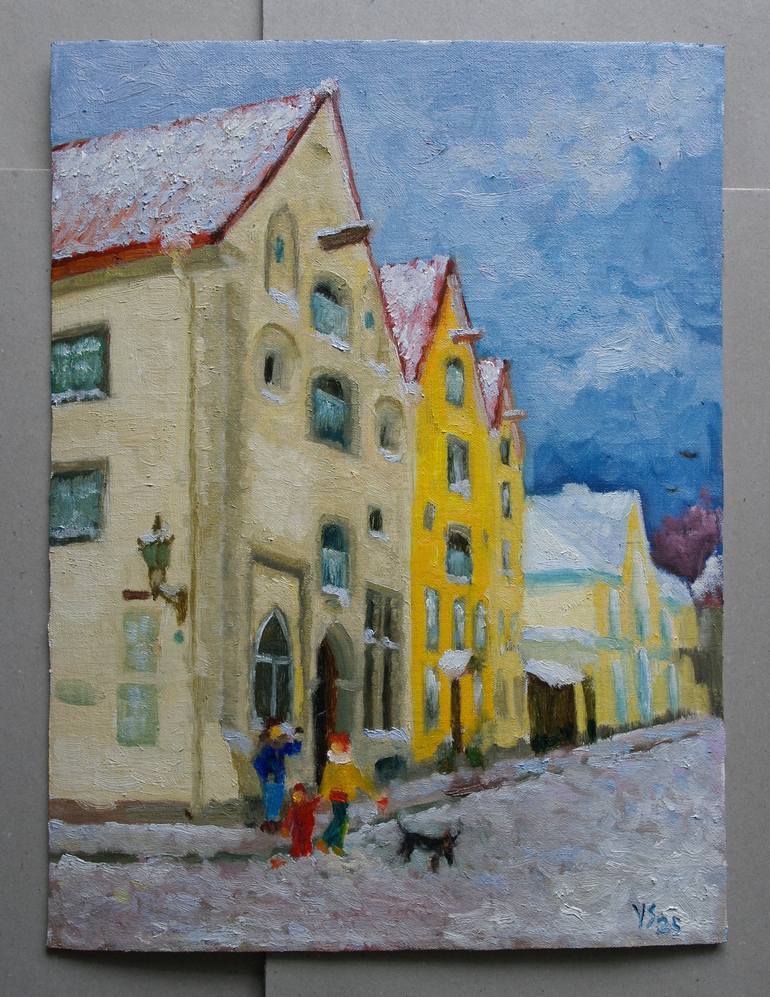 Original Contemporary Cities Painting by Juri Semjonov