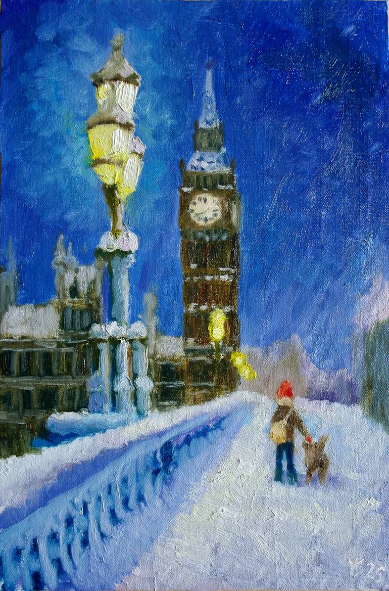 Original Impressionism Cities Painting by Juri Semjonov