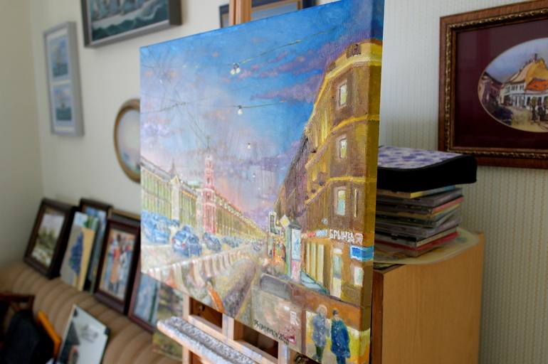 Original Impressionism Cities Painting by Juri Semjonov