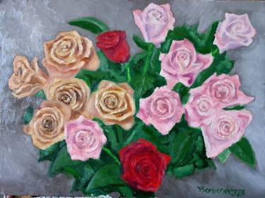 Original Impressionism Floral Paintings by Juri Semjonov