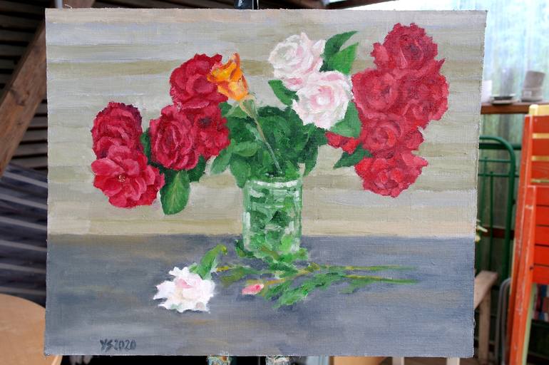 Original Still Life Painting by Juri Semjonov