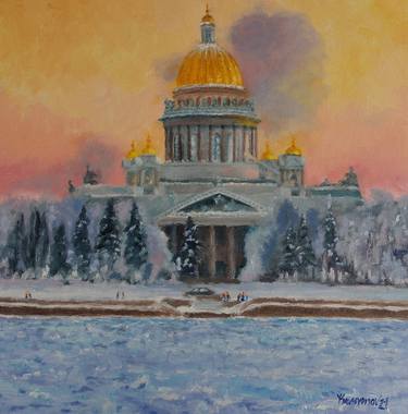 Winter Evening St.Isaac's Cathedral thumb
