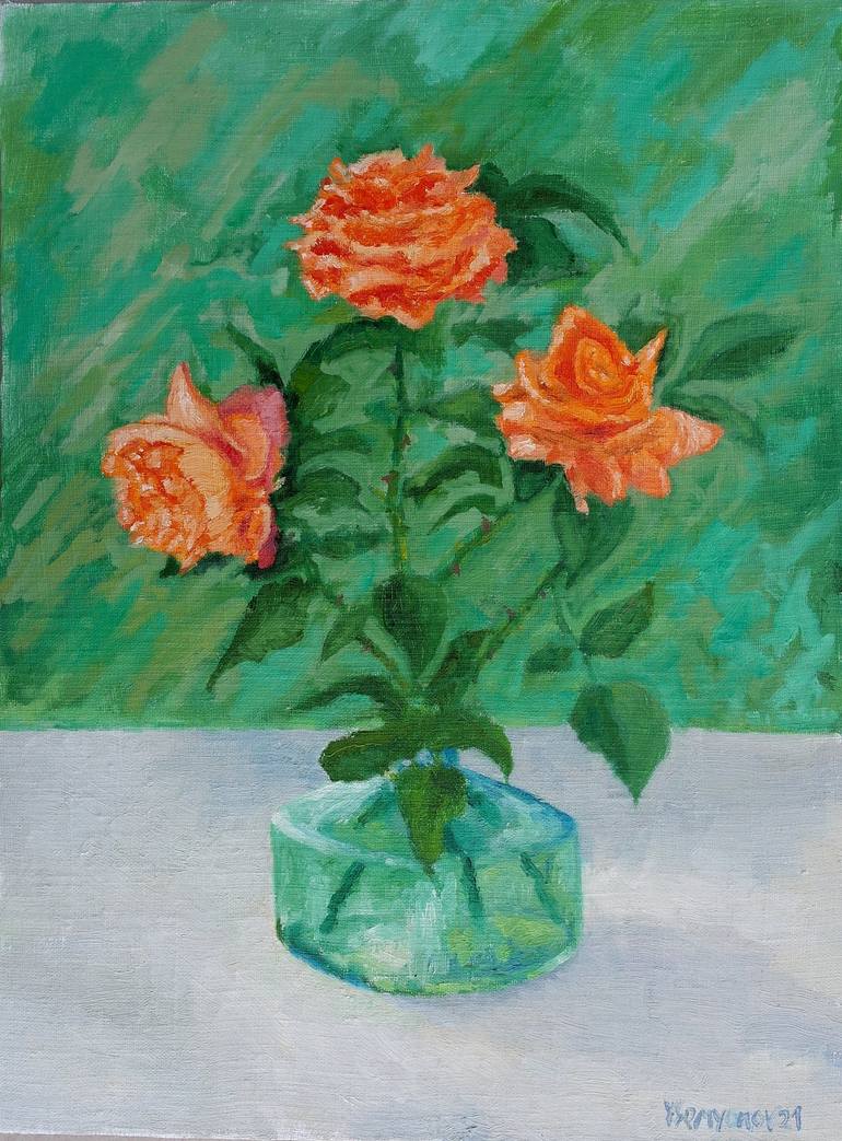 Original Floral Painting by Juri Semjonov