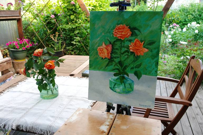 Original Floral Painting by Juri Semjonov