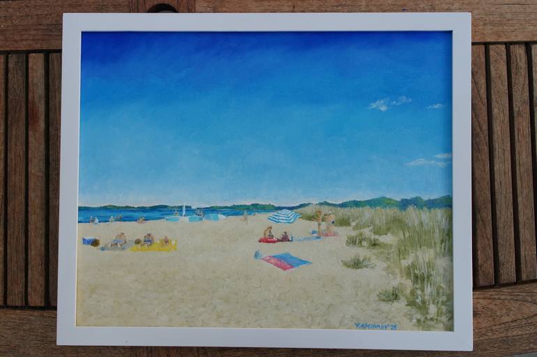 Original Impressionism Beach Painting by Juri Semjonov