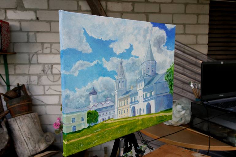 Original Impressionism Architecture Painting by Juri Semjonov
