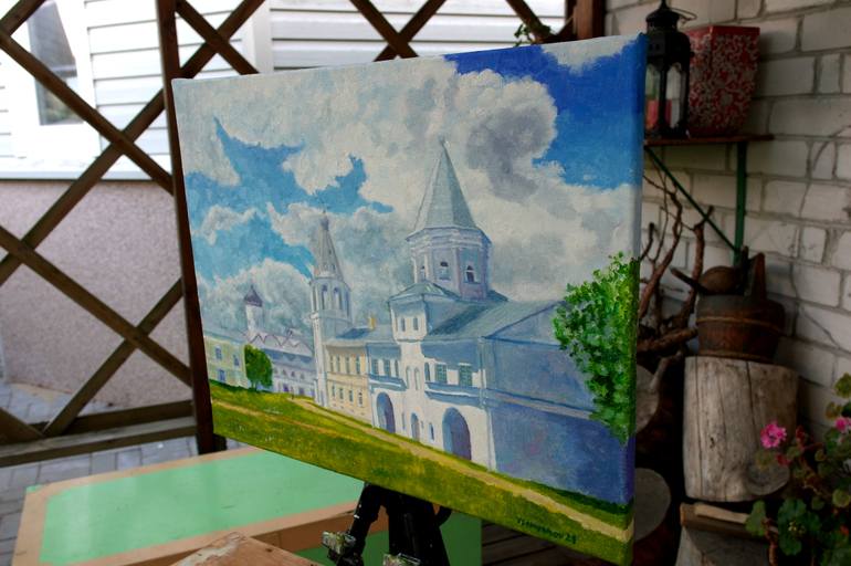 Original Impressionism Architecture Painting by Juri Semjonov