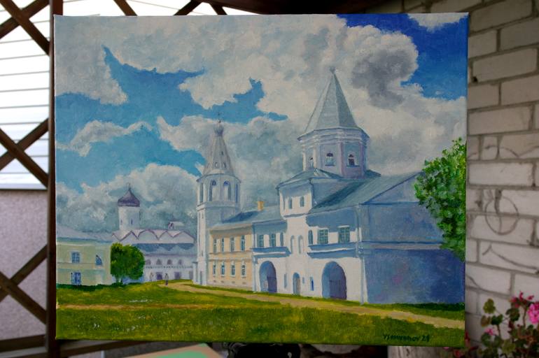 Original Impressionism Architecture Painting by Juri Semjonov