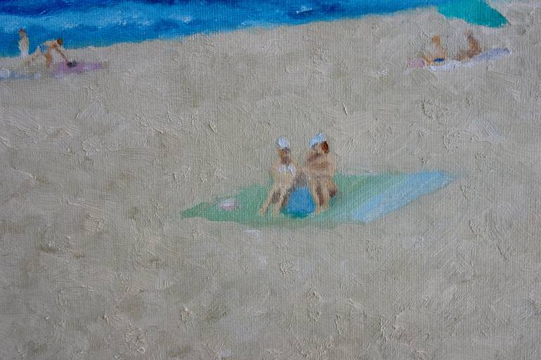 Original Impressionism Beach Painting by Juri Semjonov