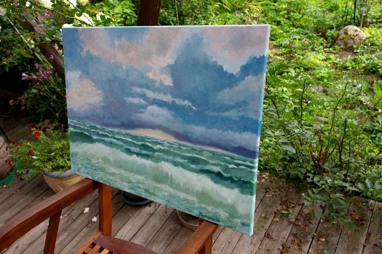 Original Impressionism Seascape Painting by Juri Semjonov