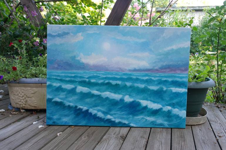 Original Impressionism Seascape Painting by Juri Semjonov